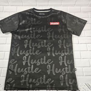 Hustle Black T-Shirt Men’s Size [L] Red Box Logo Graphic Tee short sleeve